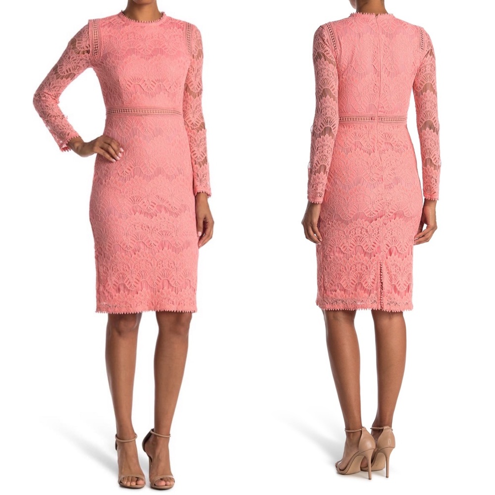 Love by Design Lace Long Sleeve Midi Dress NWT